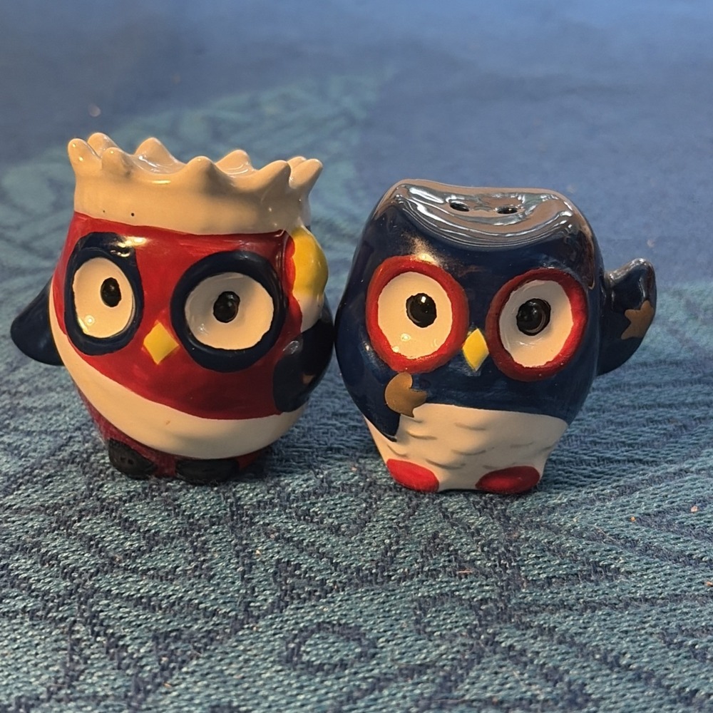 Patriotic 4th Of July Owl  Salt & Pepper Shakers